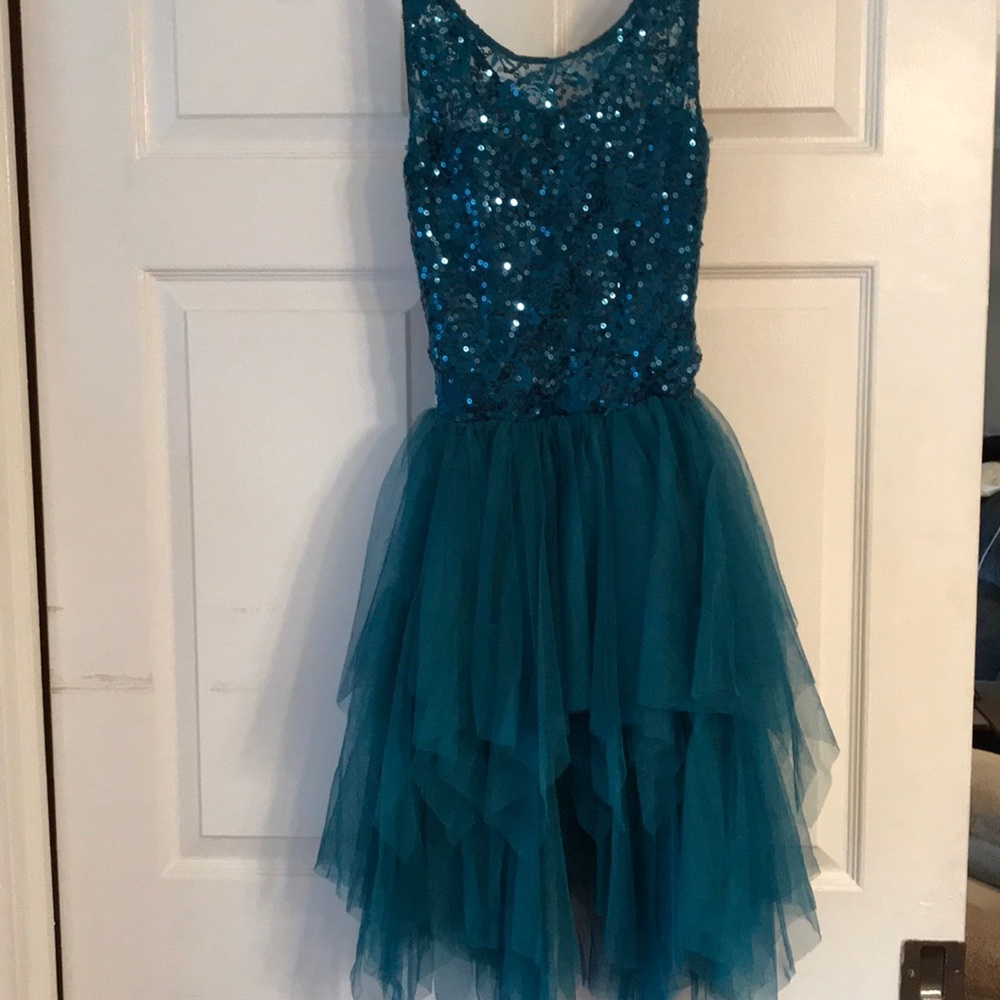 teal dress